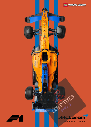 Cadre orange Légo McLaren F1 TM 42141