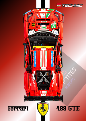 Cadre Légo Ferrari 488 GTE -set 42125-